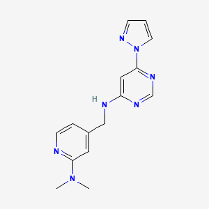 N-{[2-(dimethylamino)pyridin-4-yl]methyl}-6-(1H-pyrazol-1-yl)pyrimidin-4-amine