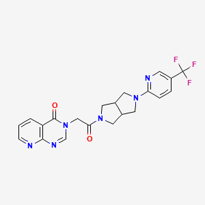 3-(2-oxo-2-{5-[5-(trifluoromethyl)pyridin-2-yl]-octahydropyrrolo[3,4-c]pyrrol-2-yl}ethyl)-3H,4H-pyrido[2,3-d]pyrimidin-4-one