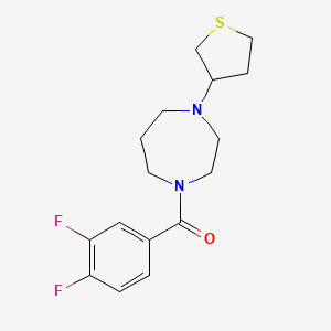 molecular formula C16H20F2N2OS B15117756 1-(3,4-Difluorobenzoyl)-4-(thiolan-3-yl)-1,4-diazepane 