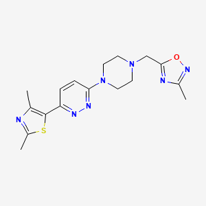 3-(2,4-Dimethyl-1,3-thiazol-5-yl)-6-{4-[(3-methyl-1,2,4-oxadiazol-5-yl)methyl]piperazin-1-yl}pyridazine