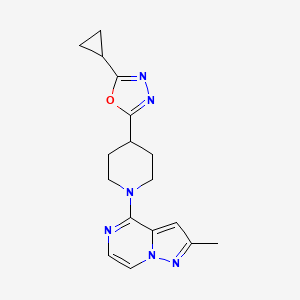 4-(5-Cyclopropyl-1,3,4-oxadiazol-2-yl)-1-{2-methylpyrazolo[1,5-a]pyrazin-4-yl}piperidine