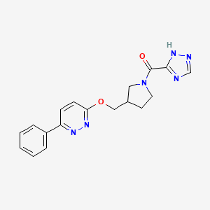 3-phenyl-6-{[1-(1H-1,2,4-triazole-3-carbonyl)pyrrolidin-3-yl]methoxy}pyridazine