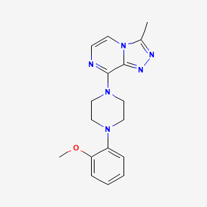 molecular formula C17H20N6O B15117811 1-(2-Methoxyphenyl)-4-{3-methyl-[1,2,4]triazolo[4,3-a]pyrazin-8-yl}piperazine 