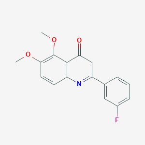 molecular formula C17H14FNO3 B1511783 2-(3-fluorophenyl)-5,6-dimethoxy-3H-quinolin-4-one 