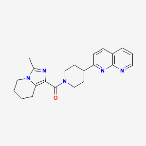 2-(1-{3-methyl-5H,6H,7H,8H-imidazo[1,5-a]pyridine-1-carbonyl}piperidin-4-yl)-1,8-naphthyridine