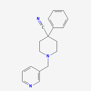 4-Phenyl-1-[(pyridin-3-yl)methyl]piperidine-4-carbonitrile