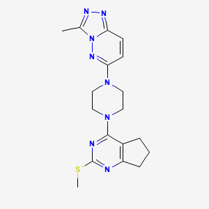 1-{3-methyl-[1,2,4]triazolo[4,3-b]pyridazin-6-yl}-4-[2-(methylsulfanyl)-5H,6H,7H-cyclopenta[d]pyrimidin-4-yl]piperazine