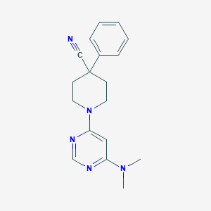 1-[6-(Dimethylamino)pyrimidin-4-yl]-4-phenylpiperidine-4-carbonitrile