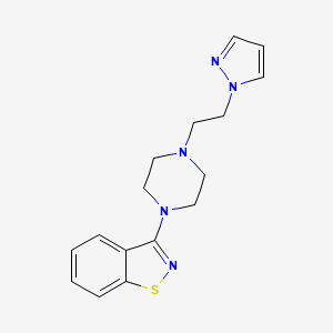 3-{4-[2-(1H-pyrazol-1-yl)ethyl]piperazin-1-yl}-1,2-benzothiazole