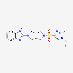 molecular formula C20H26N6O2S B15117892 2-{5-[(1-ethyl-2-methyl-1H-imidazol-4-yl)sulfonyl]-octahydropyrrolo[3,4-c]pyrrol-2-yl}-1-methyl-1H-1,3-benzodiazole 