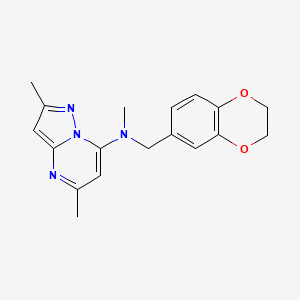 N-[(2,3-dihydro-1,4-benzodioxin-6-yl)methyl]-N,2,5-trimethylpyrazolo[1,5-a]pyrimidin-7-amine