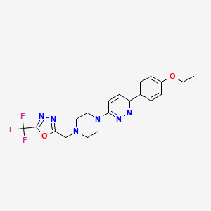 3-(4-Ethoxyphenyl)-6-(4-{[5-(trifluoromethyl)-1,3,4-oxadiazol-2-yl]methyl}piperazin-1-yl)pyridazine