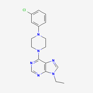 6-[4-(3-chlorophenyl)piperazin-1-yl]-9-ethyl-9H-purine