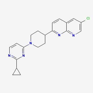 6-Chloro-2-[1-(2-cyclopropylpyrimidin-4-yl)piperidin-4-yl]-1,8-naphthyridine