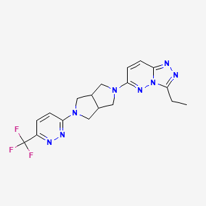 3-(5-{3-Ethyl-[1,2,4]triazolo[4,3-b]pyridazin-6-yl}-octahydropyrrolo[3,4-c]pyrrol-2-yl)-6-(trifluoromethyl)pyridazine