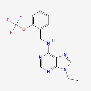 9-ethyl-N-{[2-(trifluoromethoxy)phenyl]methyl}-9H-purin-6-amine