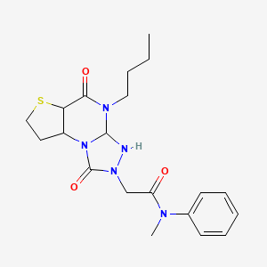 2-{8-butyl-7,12-dioxo-5-thia-1,8,10,11-tetraazatricyclo[7.3.0.0^{2,6}]dodeca-2(6),3,9-trien-11-yl}-N-methyl-N-phenylacetamide