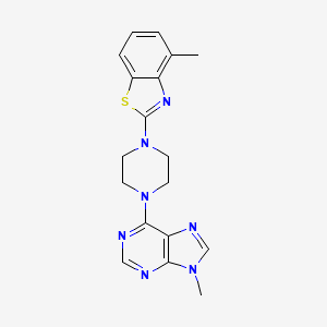 9-methyl-6-[4-(4-methyl-1,3-benzothiazol-2-yl)piperazin-1-yl]-9H-purine