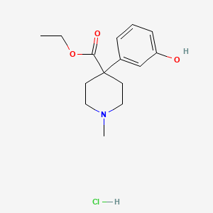 molecular formula C15H22ClNO3 B1511798 Ethyl 4-(3-hydroxyphenyl)-1-methylpiperidine-4-carboxylate;hydrochloride CAS No. 5928-59-6