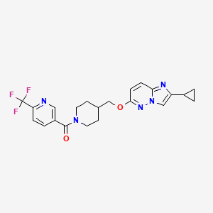 5-{4-[({2-Cyclopropylimidazo[1,2-b]pyridazin-6-yl}oxy)methyl]piperidine-1-carbonyl}-2-(trifluoromethyl)pyridine