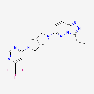 4-(5-{3-Ethyl-[1,2,4]triazolo[4,3-b]pyridazin-6-yl}-octahydropyrrolo[3,4-c]pyrrol-2-yl)-6-(trifluoromethyl)pyrimidine