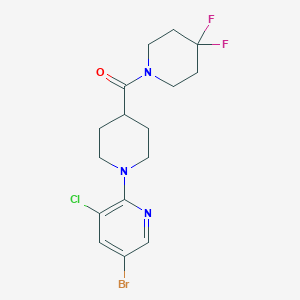 5-Bromo-3-chloro-2-[4-(4,4-difluoropiperidine-1-carbonyl)piperidin-1-yl]pyridine