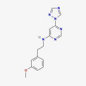 molecular formula C15H16N6O B15118025 N-[2-(3-methoxyphenyl)ethyl]-6-(1H-1,2,4-triazol-1-yl)pyrimidin-4-amine 