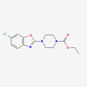 Ethyl 4-(6-chloro-1,3-benzoxazol-2-yl)piperazine-1-carboxylate