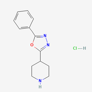 molecular formula C13H16ClN3O B1511803 4-(5-Phenyl-1,3,4-oxadiazol-2-yl)piperidine hydrochloride 