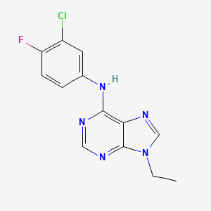 N-(3-chloro-4-fluorophenyl)-9-ethyl-9H-purin-6-amine