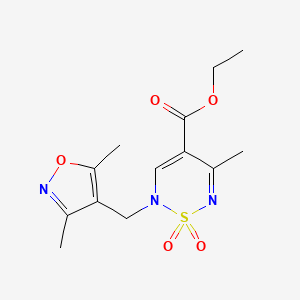 ethyl 2-[(3,5-dimethyl-1,2-oxazol-4-yl)methyl]-5-methyl-1,1-dioxo-2H-1lambda6,2,6-thiadiazine-4-carboxylate