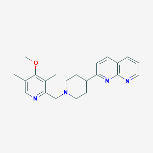 2-{1-[(4-Methoxy-3,5-dimethylpyridin-2-yl)methyl]piperidin-4-yl}-1,8-naphthyridine