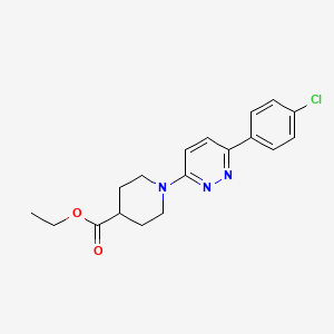 molecular formula C18H20ClN3O2 B15118117 Ethyl 1-[6-(4-chlorophenyl)pyridazin-3-yl]piperidine-4-carboxylate 