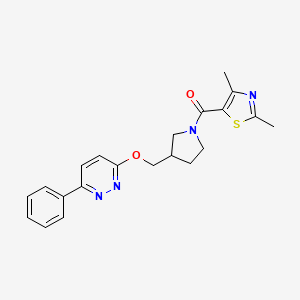 3-{[1-(2,4-Dimethyl-1,3-thiazole-5-carbonyl)pyrrolidin-3-yl]methoxy}-6-phenylpyridazine