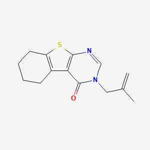 molecular formula C14H16N2OS B15118125 4-(2-Methylprop-2-en-1-yl)-8-thia-4,6-diazatricyclo[7.4.0.0^{2,7}]trideca-1(9),2(7),5-trien-3-one 