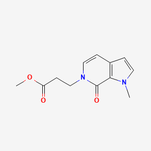 molecular formula C12H14N2O3 B15118131 methyl 3-{1-methyl-7-oxo-1H,6H,7H-pyrrolo[2,3-c]pyridin-6-yl}propanoate 