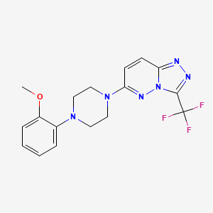 molecular formula C17H17F3N6O B15118152 1-(2-Methoxyphenyl)-4-[3-(trifluoromethyl)-[1,2,4]triazolo[4,3-b]pyridazin-6-yl]piperazine 