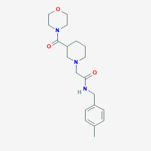 molecular formula C20H29N3O3 B15118167 N-[(4-methylphenyl)methyl]-2-[3-(morpholine-4-carbonyl)piperidin-1-yl]acetamide 