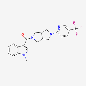 1-methyl-3-{5-[5-(trifluoromethyl)pyridin-2-yl]-octahydropyrrolo[3,4-c]pyrrole-2-carbonyl}-1H-indole