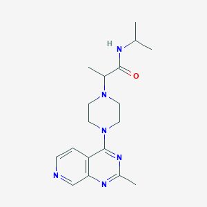 molecular formula C18H26N6O B15118190 2-(4-{2-methylpyrido[3,4-d]pyrimidin-4-yl}piperazin-1-yl)-N-(propan-2-yl)propanamide 