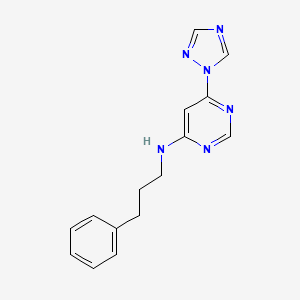 N-(3-phenylpropyl)-6-(1H-1,2,4-triazol-1-yl)pyrimidin-4-amine