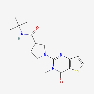 N-tert-butyl-1-{3-methyl-4-oxo-3H,4H-thieno[3,2-d]pyrimidin-2-yl}pyrrolidine-3-carboxamide