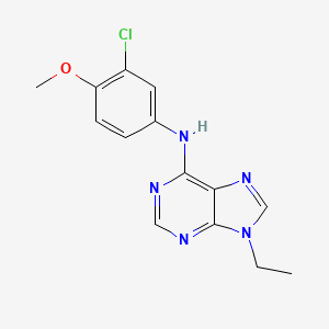 N-(3-chloro-4-methoxyphenyl)-9-ethyl-9H-purin-6-amine