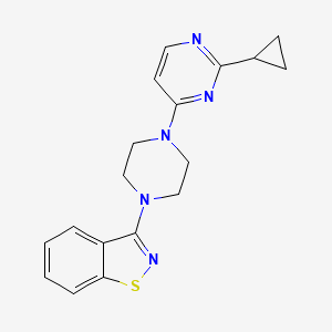 3-[4-(2-Cyclopropylpyrimidin-4-yl)piperazin-1-yl]-1,2-benzothiazole