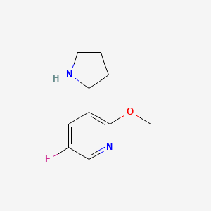molecular formula C10H13FN2O B1511823 5-Fluoro-2-methoxy-3-(pyrrolidin-2-yl)pyridine 