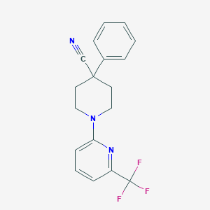 4-Phenyl-1-[6-(trifluoromethyl)pyridin-2-yl]piperidine-4-carbonitrile