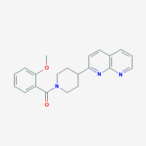 molecular formula C21H21N3O2 B15118246 2-[1-(2-Methoxybenzoyl)piperidin-4-yl]-1,8-naphthyridine 