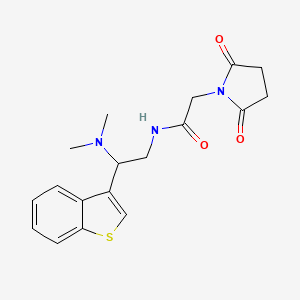 N-[2-(1-benzothiophen-3-yl)-2-(dimethylamino)ethyl]-2-(2,5-dioxopyrrolidin-1-yl)acetamide