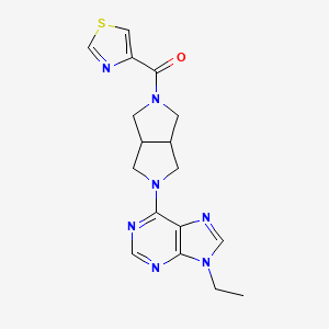 9-ethyl-6-[5-(1,3-thiazole-4-carbonyl)-octahydropyrrolo[3,4-c]pyrrol-2-yl]-9H-purine