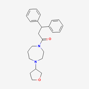 1-[4-(Oxolan-3-yl)-1,4-diazepan-1-yl]-3,3-diphenylpropan-1-one